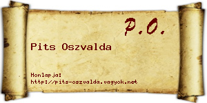 Pits Oszvalda névjegykártya